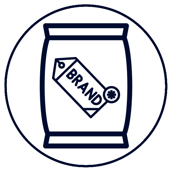 Icono de diseño y etiquetado personalizado